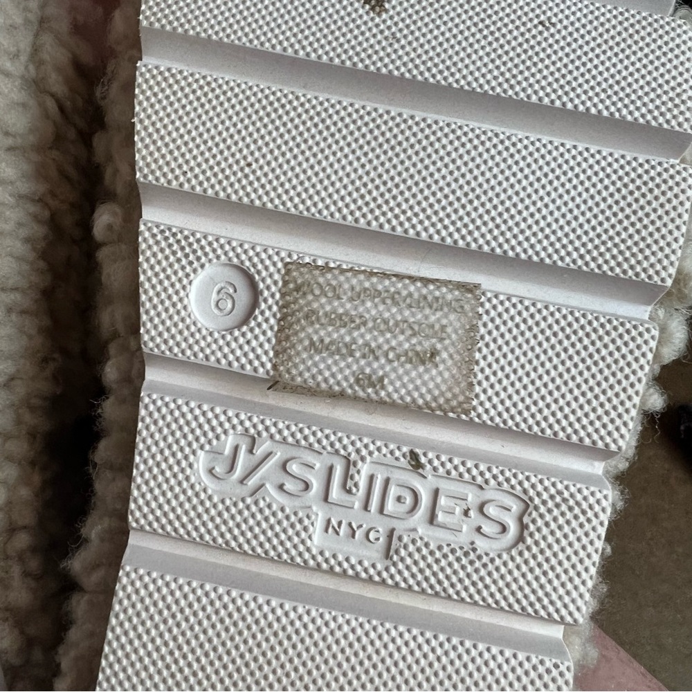 J/Slides Wool Shearling Slides, Size 6 - image 6